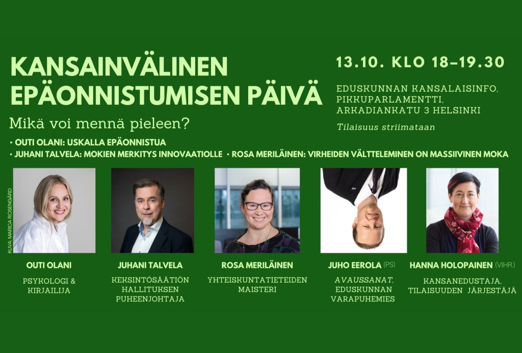Kansainvälisen epäonnistumisen päivän tilaisuuden mainos